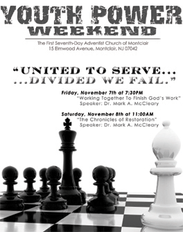 Youth Power Weekend, 11/7-8, Dr.Mark McCleary ...click for more information.